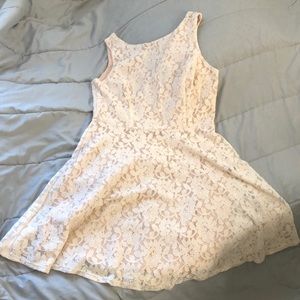 Macy’s flowy blush pink/creme dress